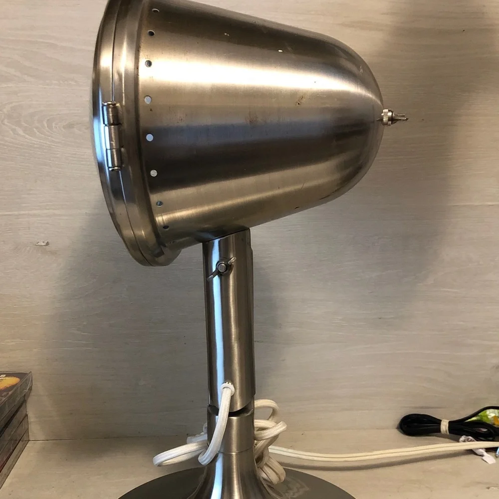 Art Deco Industrial Machine Age Modernist Space Age Electric Metal Lamp Pls Read